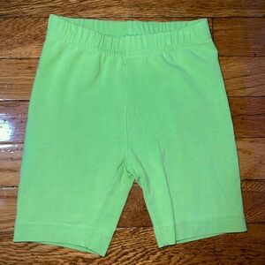 Hanna Andersson Girls Neon Green Bike Shorts Size 4